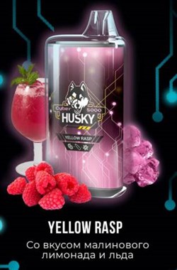 Одноразовая ЭС Husky Cyber 8000 — Yello Rasp (Малиновый Лимонад и Лед) HuskyCyber8000YelloRasp - фото 10113