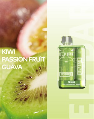 ELF BAR TE 5000 - KIWI PASSION FRUIT GUAVA (КИВИ, МАРАКУЙЯ, ГУАВА) - фото 5717