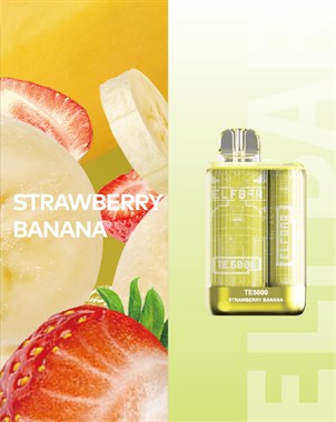 ELF BAR TE 5000 - STRAWBERRY BANANA (КЛУБНИЧНО-БАНАНОВЫЙ) - фото 5721