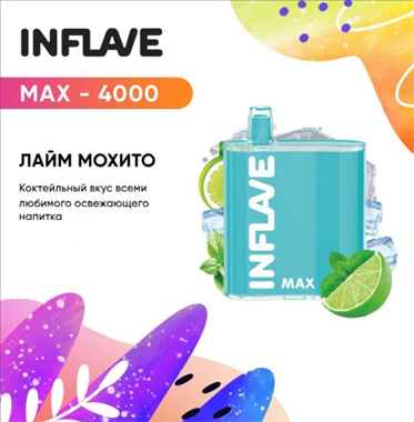 INFLAVE MAX 4000 ЛАЙМ МОХИТО - фото 7028