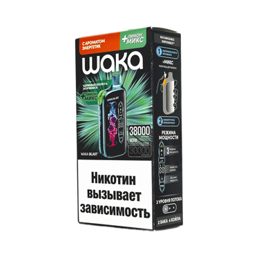 WAKA FT 38000 HARD Энергетик + лимон микс 5504